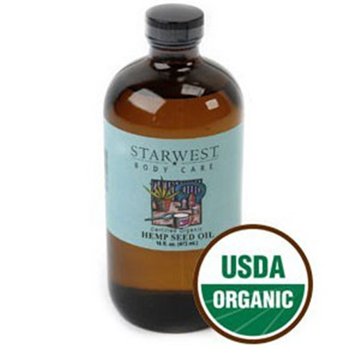 Organic Hemp Seed Oil, Virgin, 4 oz, StarWest Botanicals