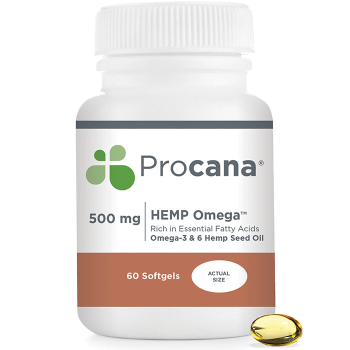 Hemp Omega 500 mg, 60 Softgels, Procana Laboratories
