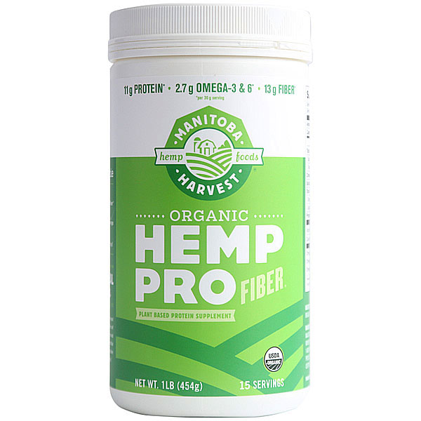 Organic HempPro Fiber, Hemp Protein & Fiber Powder, 16 oz, Manitoba Harvest Hemp Foods