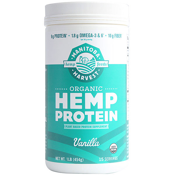 Organic Hemp Protein Powder, Vanilla, 16 oz, Manitoba Harvest Hemp Foods