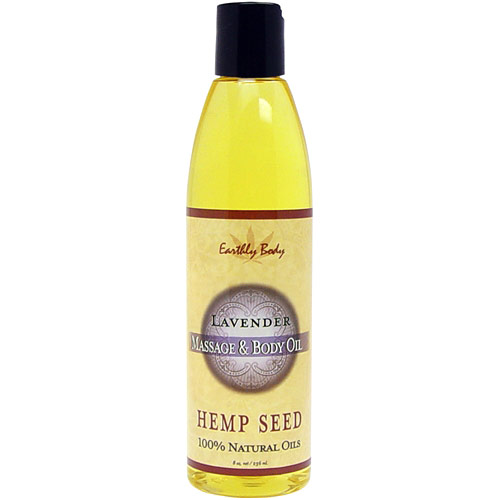 Hemp Seed Massage & Body Oil, Lavender, 8 oz, Earthly Body
