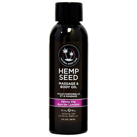 Hemp Seed Massage & Body Oil, Skinny Dip, 2 oz, Earthly Body