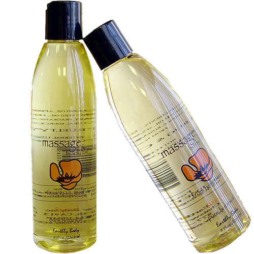 Hemp Seed Massage & Body Oil Naked In The Woods, 8 oz, Earthly Body