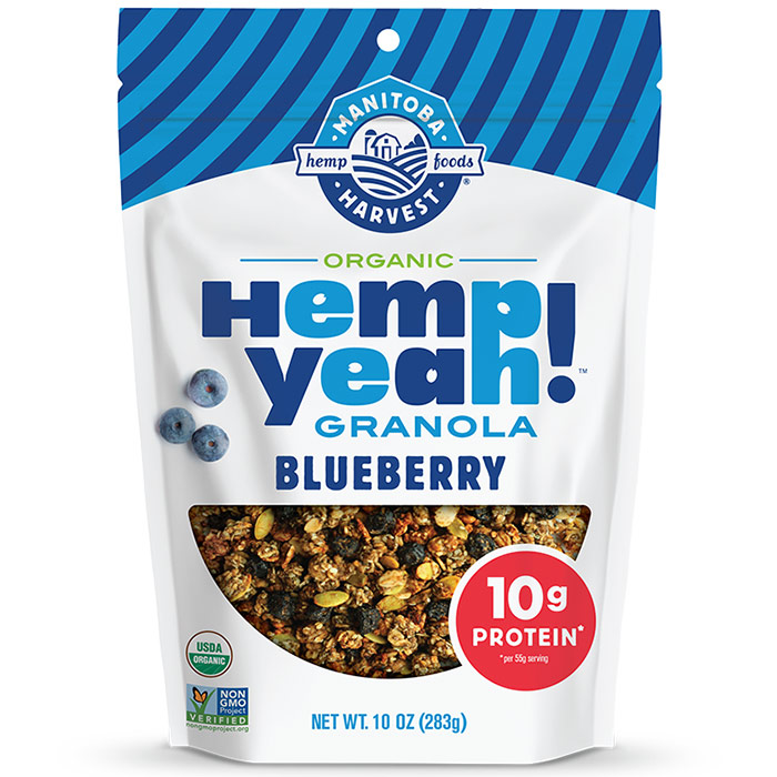 Hemp Yeah! Granola, Organic, Blueberry, 10 oz, Manitoba Harvest Hemp Foods