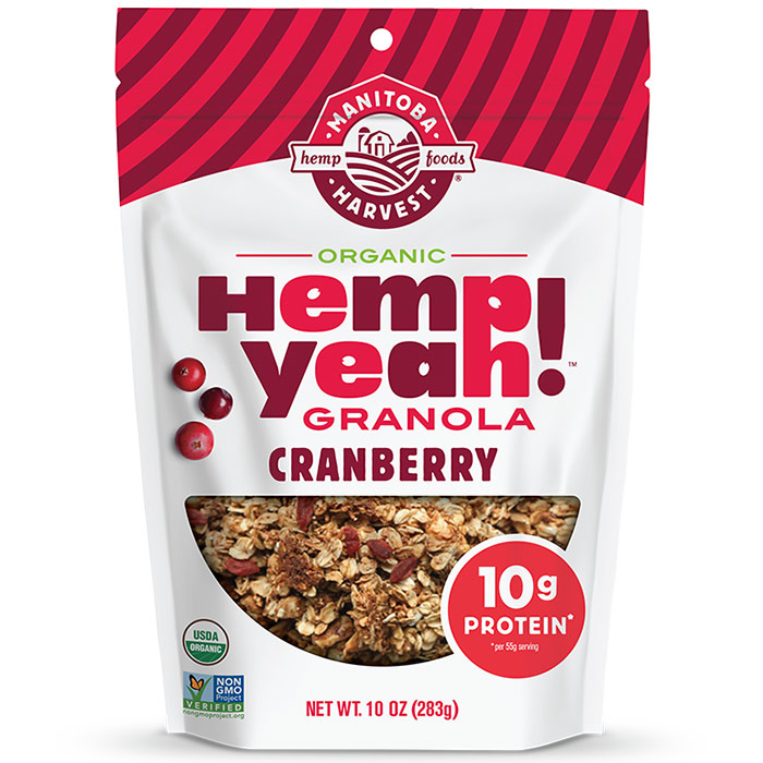 Hemp Yeah! Granola, Organic, Cranberry, 10 oz, Manitoba Harvest Hemp Foods