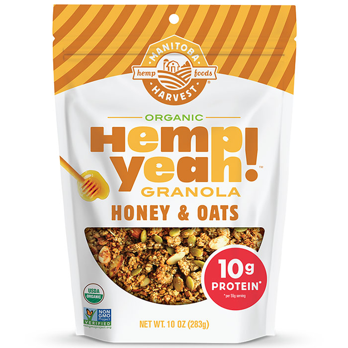 Hemp Yeah! Granola, Organic, Honey & Oats, 10 oz, Manitoba Harvest Hemp Foods