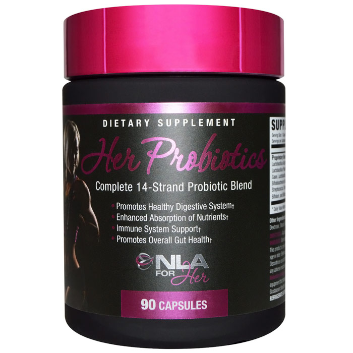 Her Probiotics, Complete 14-Strand Female Probiotic Blend, 90 Capsules, NLA for Her