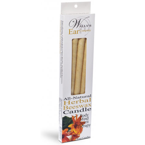 Herbal Beeswax Hollow Ear Candles, 4 pk, Wallys Natural Products
