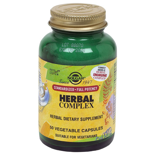 Herbal Complex Standardized Full Potency, 50 Vegetable Capsules