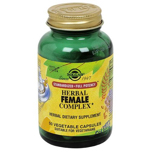 Herbal Female Complex - Standardized Full Potency, 50 Vegetable Capsules, Solgar