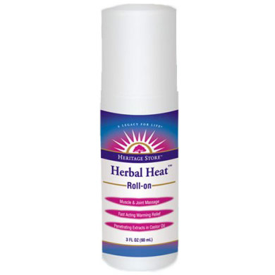 Herbal Heat Roll-On, 3 oz, Heritage Products