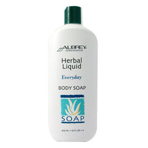 Aubrey Organics Herbal Liquid Everyday Body Soap, 16 oz, Aubrey Organics