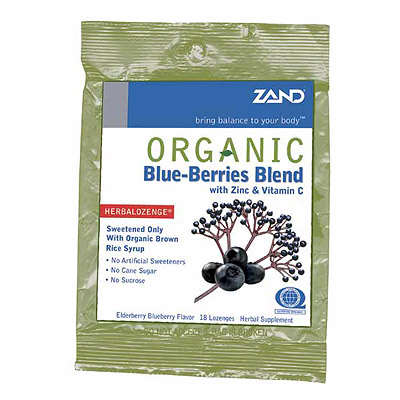 Herbal Lozenge Organic Blue Berries 18 lozenges, Zand