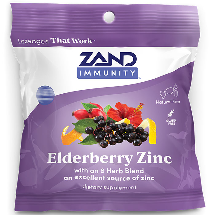 Elderberry Zinc Herbalozenge, Herbal Lozenge, 15 Lozenges, Zand