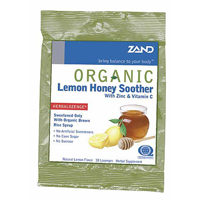 Herbal Lozenge Organic Lemon Honey Soother 18 lozenges, Zand