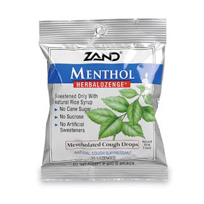 Zand Herbal Lozenge Menthol Cough Drop 15 lozenges, Zand