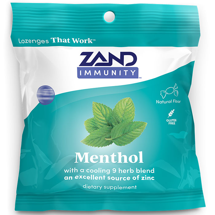 Zand Herbal Lozenge Menthol Cough Drop 15 lozenges, Zand