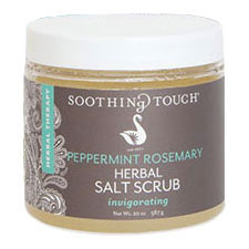 Herbal Salt Scrub, Peppermint Rosemary, 20 oz, Soothing Touch