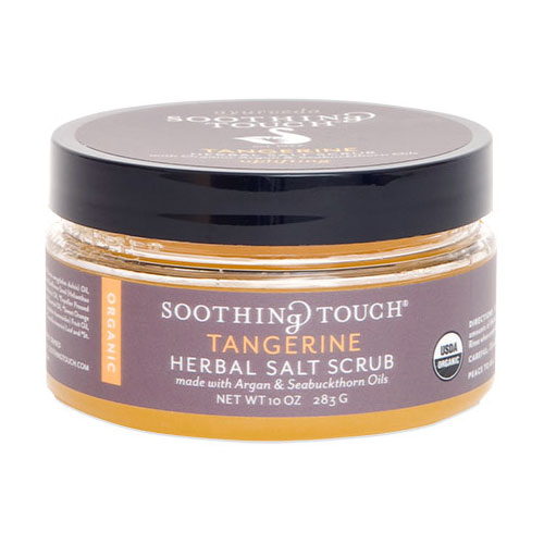 Herbal Salt Scrub - Tangerine, 10 oz, Soothing Touch
