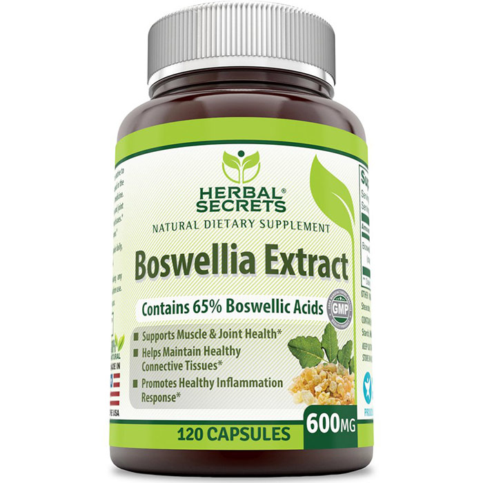 Herbal Secrets Boswellia Serrata Extract 600 mg, 120 Capsules, Amazing Nutrition