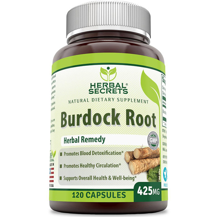 Herbal Secrets Burdock Root 425 mg, 120 Capsules, Amazing Nutrition