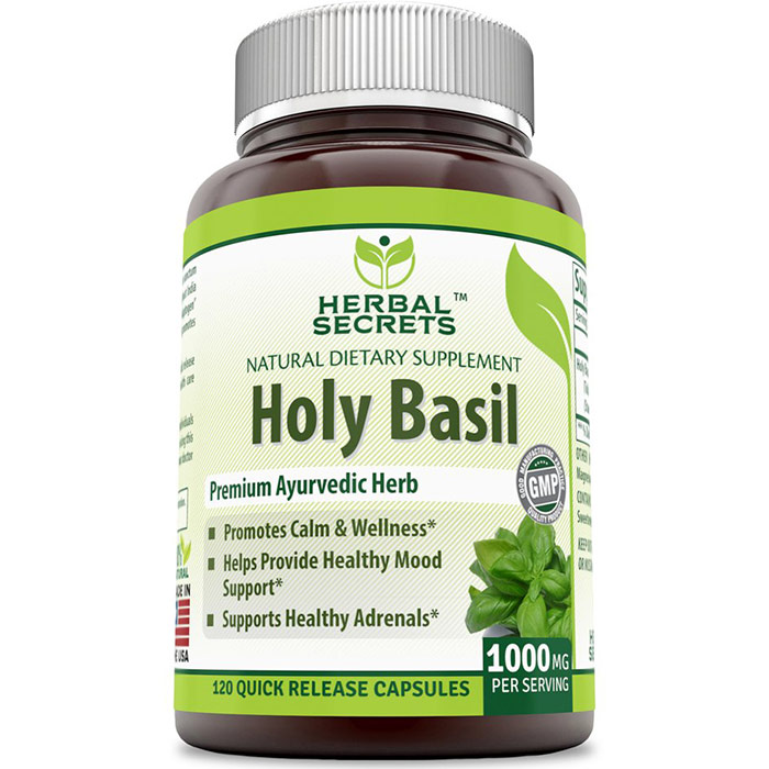 Herbal Secrets Holy Basil, 120 Quick Release Capsules, Amazing Nutrition