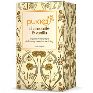 Organic Herbal Tea, Chamomile & Vanilla, 20 Tea Bags, Pukka Herbs