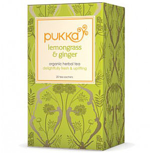 Organic Herbal Tea, Lemongrass & Ginger, 20 Tea Bags, Pukka Herbs