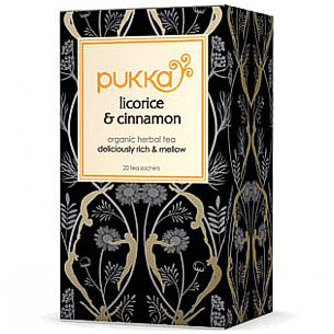 Organic Herbal Tea, Licorice & Cinnamon, 20 Tea Bags, Pukka Herbs
