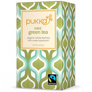 Organic Herbal Tea, Mint Green Tea, 20 Tea Bags, Pukka Herbs