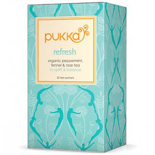 Pukka Herbs Organic Herbal Tea, Refresh, 20 Tea Bags, Pukka Herbs