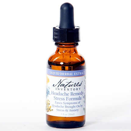 Herbal Tincture, Headache Remedy Stress Formula, 1 oz, Natures Inventory