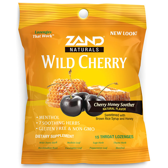 HerbaLozenge Wild Cherry Honey Soother, 15 Throat Lozenges, Zand