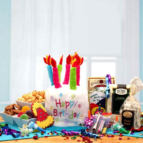 Elegant Gift Baskets Online Here's To You! Happy Birthday Celebration Care Package, Elegant Gift Baskets Online