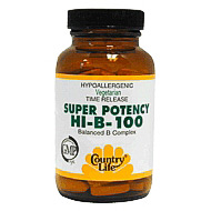 Country Life Hi-B-100 Time Release 50 Tablets, Country Life