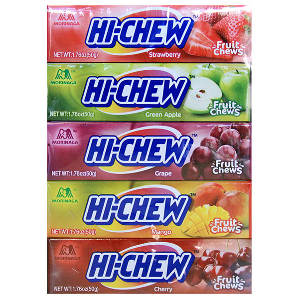 Hi-Chew Fruit Chews, Assorted Fruit Flavors, 10 Pieces x 10 Packs, Morinaga