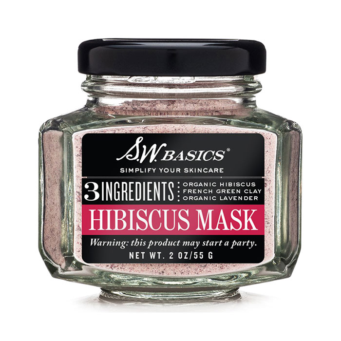 Hibiscus Mask, 3 Ingredients Face Mask, 2 oz, S.W. Basics