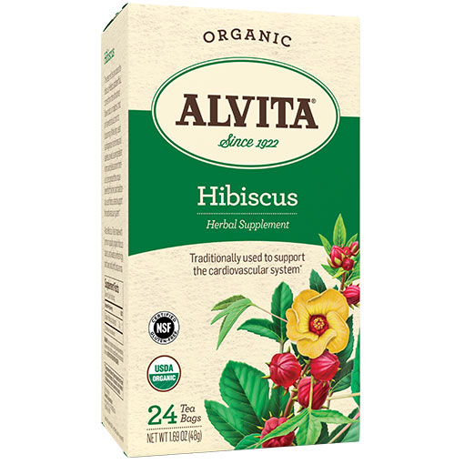 Hibiscus Tea, Organic, 24 Tea Bags, Alvita Tea