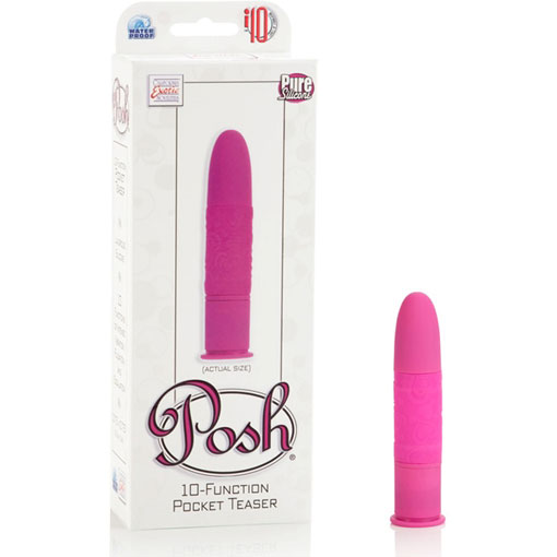 Posh 10-Function Pocket Teaser - Pink, Discreet Vibrator, California Exotic Novelties
