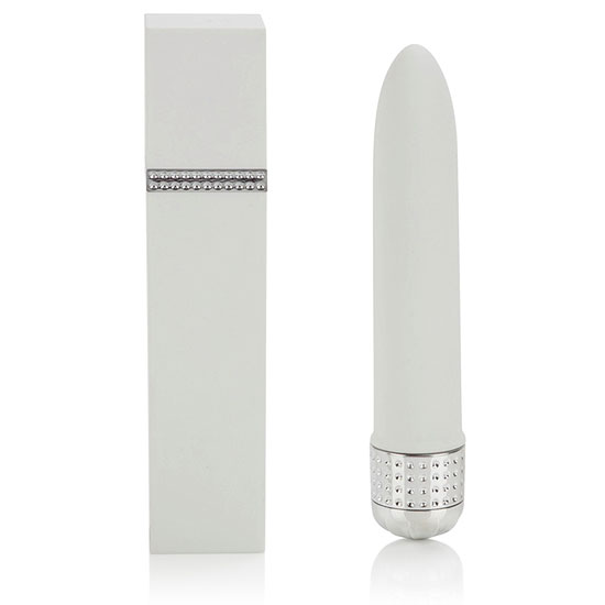 Chic Hide-A-Vibe - White, Discreet Vibrator with Couture Case, California Exotic Novelties
