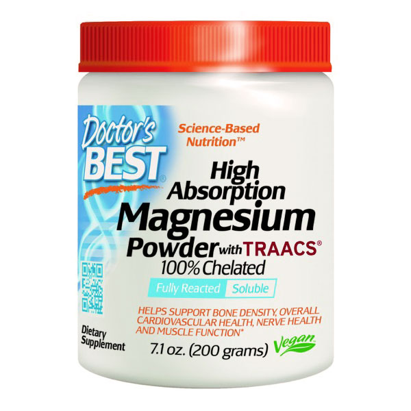 High Absorption 100% Chelated Magnesium Powder, 200 g, Doctors Best