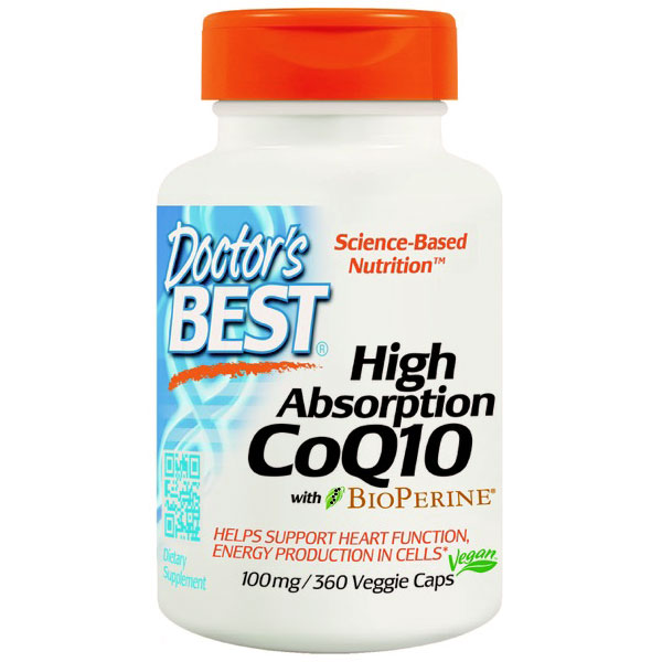 High Absorption CoQ10 100 mg, Value Size, 360 Veggie Caps, Doctors Best