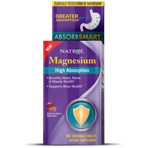 High Absorption Magnesium Chewable, 60 Tablets, Natrol
