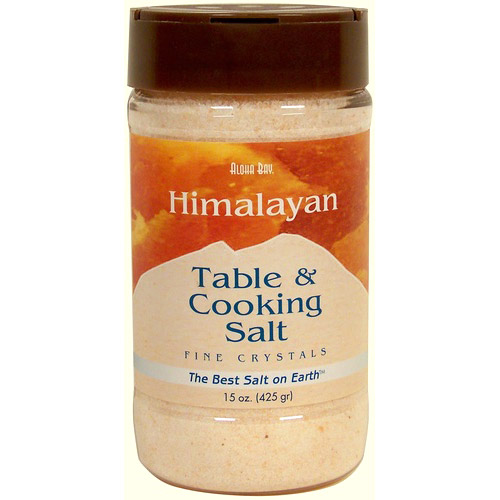 Table & Cooking Salt, Himalayan Crystal Salt, Fine in Dispenser, 15 oz, Aloha Bay