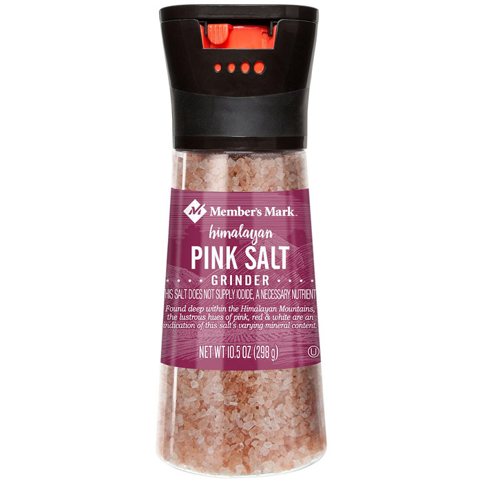 Himalayan Pink Salt with Adjustable Grinder, 10.5 oz (298 g), Members Mark