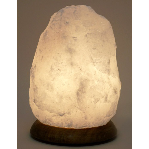 Himalayan White Salt Crystal Lamp, 8 Inch, 1 ct, Aloha Bay