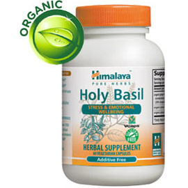 Holy Basil, Stress & Emotional Wellbeing, 60 Vegetarian Capsules, Himalaya Herbal Healthcare