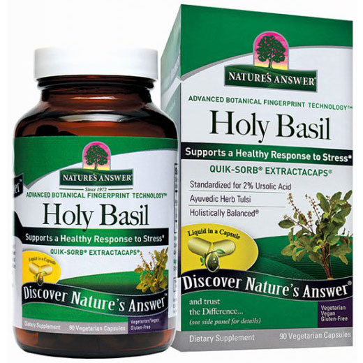 Holy Basil, 90 Liquid Capsules, Natures Answer