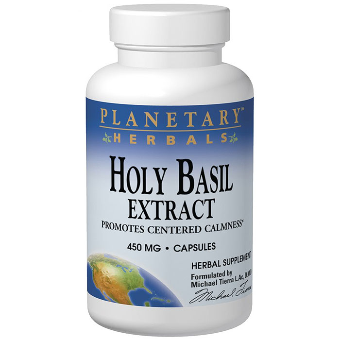 Holy Basil Extract 450 mg, Value Size, 180 Capsules, Planetary Herbals