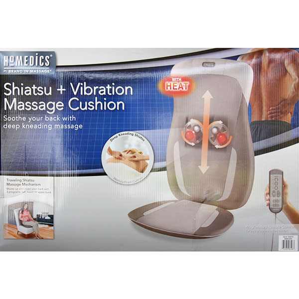 HoMedics Shiatsu + Vibration Massage Cushion, With Soothing Heat